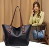 High Soft Leather Women's Shoulder Bag Large Capacity Hand Tote Bag Middle-aged Mother Bag Fashionable Plain Crossbody Bag