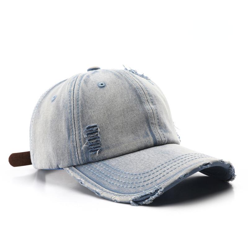 Mens Women Distressed Baseball Hat Trucker Denim Cap Adjustable Hiking Fishing