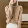 Women Sweater 100% Wool MODERN NEW SAGA Turtleneck Knit Pullover Thick Winter Jumpers Female Knit Tops