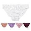Lady Panties Low Waist Bouncy Solid Color No Constraint Comfortable Anti-peeking
