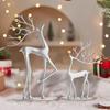 Reindeer Christmas Decor, Resin Reindeer Figurines, Modern Minimalist Xmas Sculpture, Elegant Indoor Holiday Decor