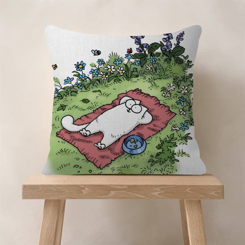 Kawaii SSimons Cat anime Personalized Pillow Dust Cover Bedroom Kids Party Decoration Pillowcase Birthday Children Gift
