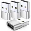 Адаптер USB-A (папа) на USB-C (мама), Универсальный разъем для зарядки и синхронизации данных