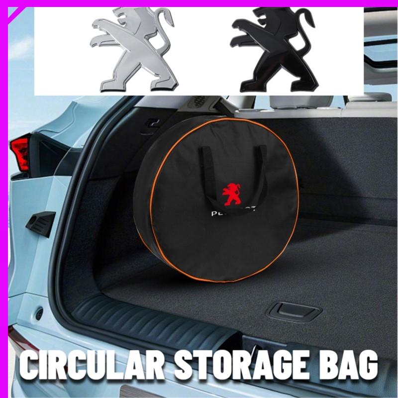 1pc EV Car Charging Cable Storage Cables Carry Bag For Peugeot 3008 508 106 407 205 4008 301 206 307 ZHub Center Cap Accessories