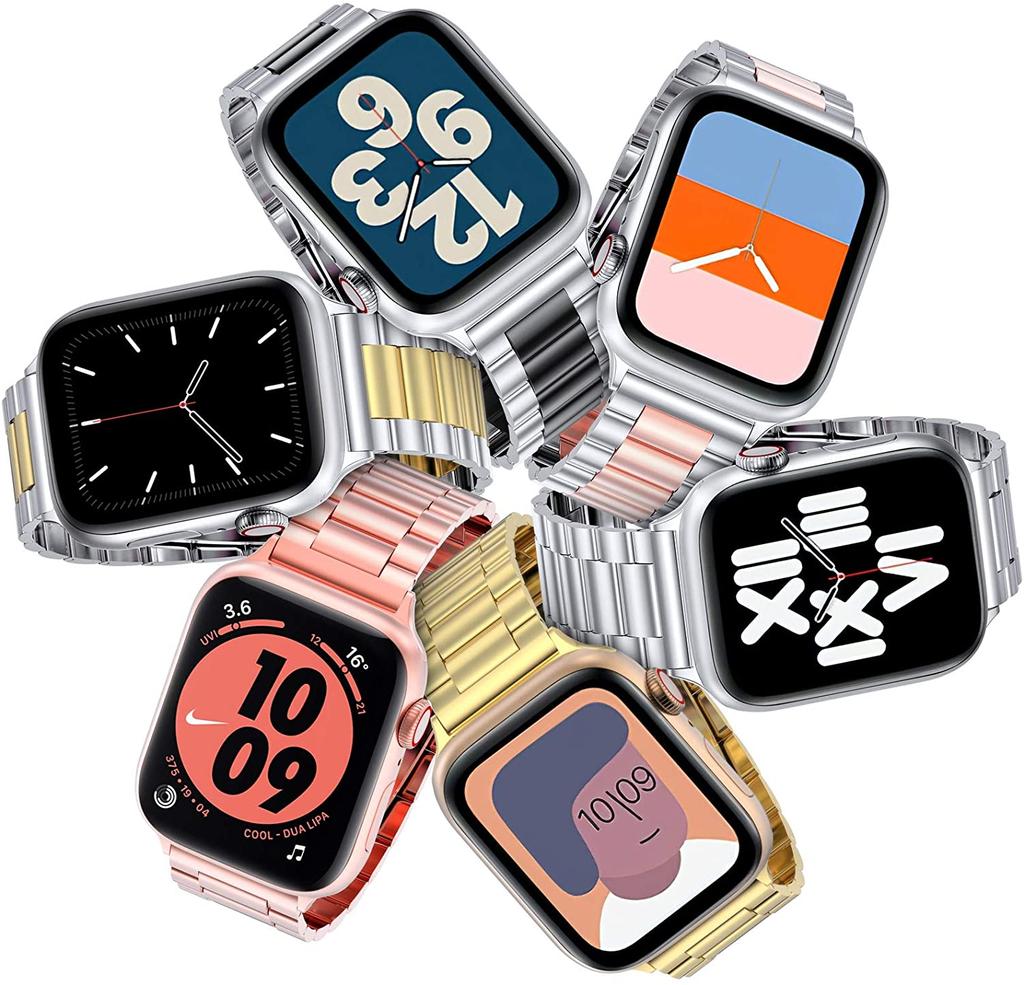 Metal Strap For Apple Watch Ultra 49mm 8 7 45mm 41mm Stainless Steel Smart Watch Wristband For Iwatch 6 5 4 3 2 1 SE 44mm 42mm 40mm 38mm Watchband