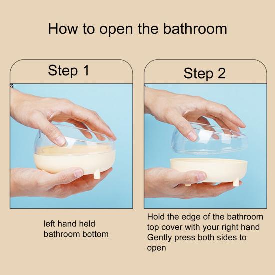 Ванна для хомяка, устойчивая к падению, симпатичная форма, легко моется, панорамная, прозрачная, большая подставка, двойного назначения.