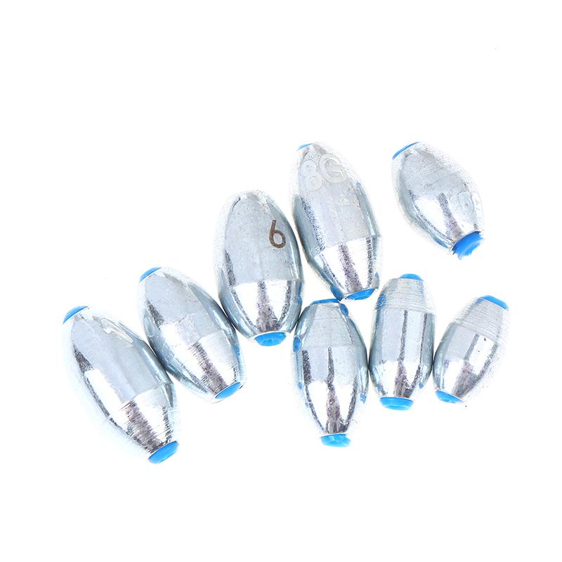 20Pcs Alloy Carbon Steel Hollow Olive Fishing Sinkers Assorted Weights 3g-10g Pack of 8 Fishing Accessories
