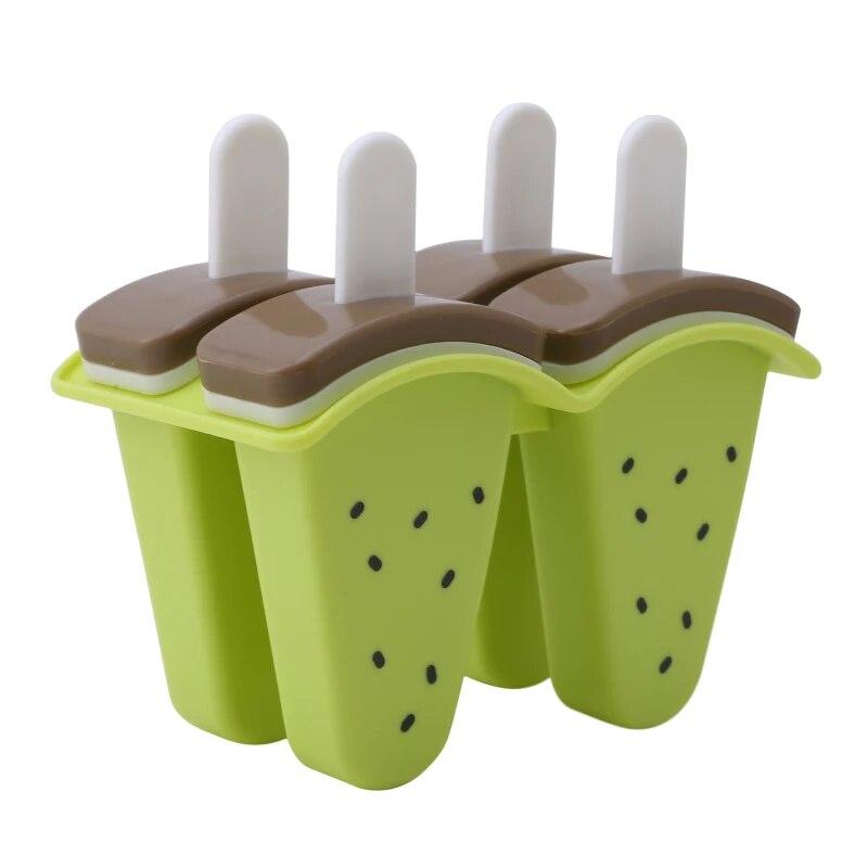 Ice Cream Mold With Cover Watermelon Shape Mold DIY Homemade Ice Popsicle Mould Frozen Juice Milk Kitchen Ice Cream Make Tools