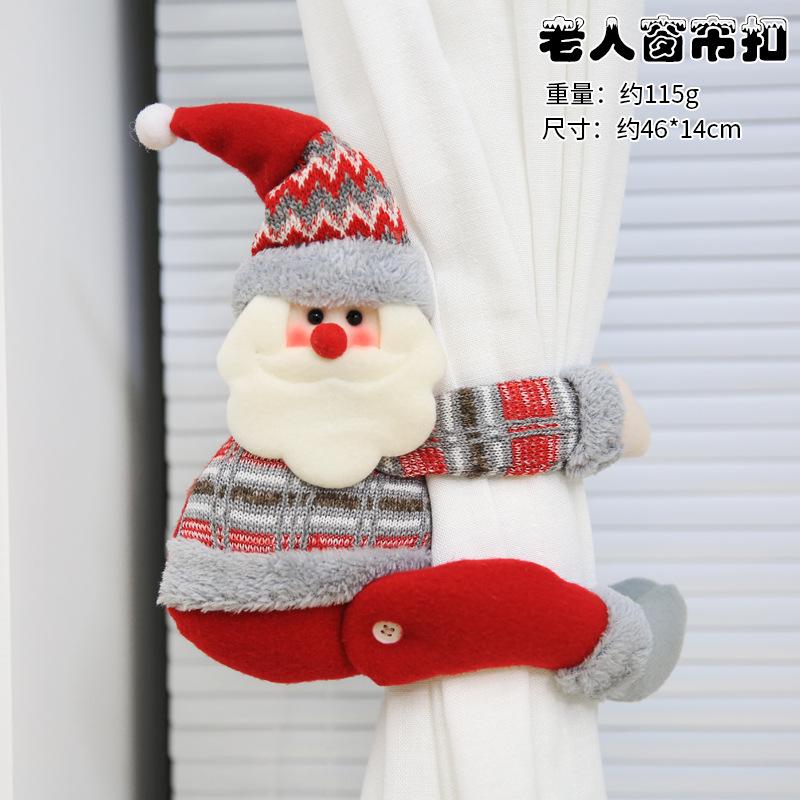 Christmas Curtain Hooks Cartoon Figurine Decorations Hotel Restaurant Decor Doll Clips Creative Window Display Ornaments