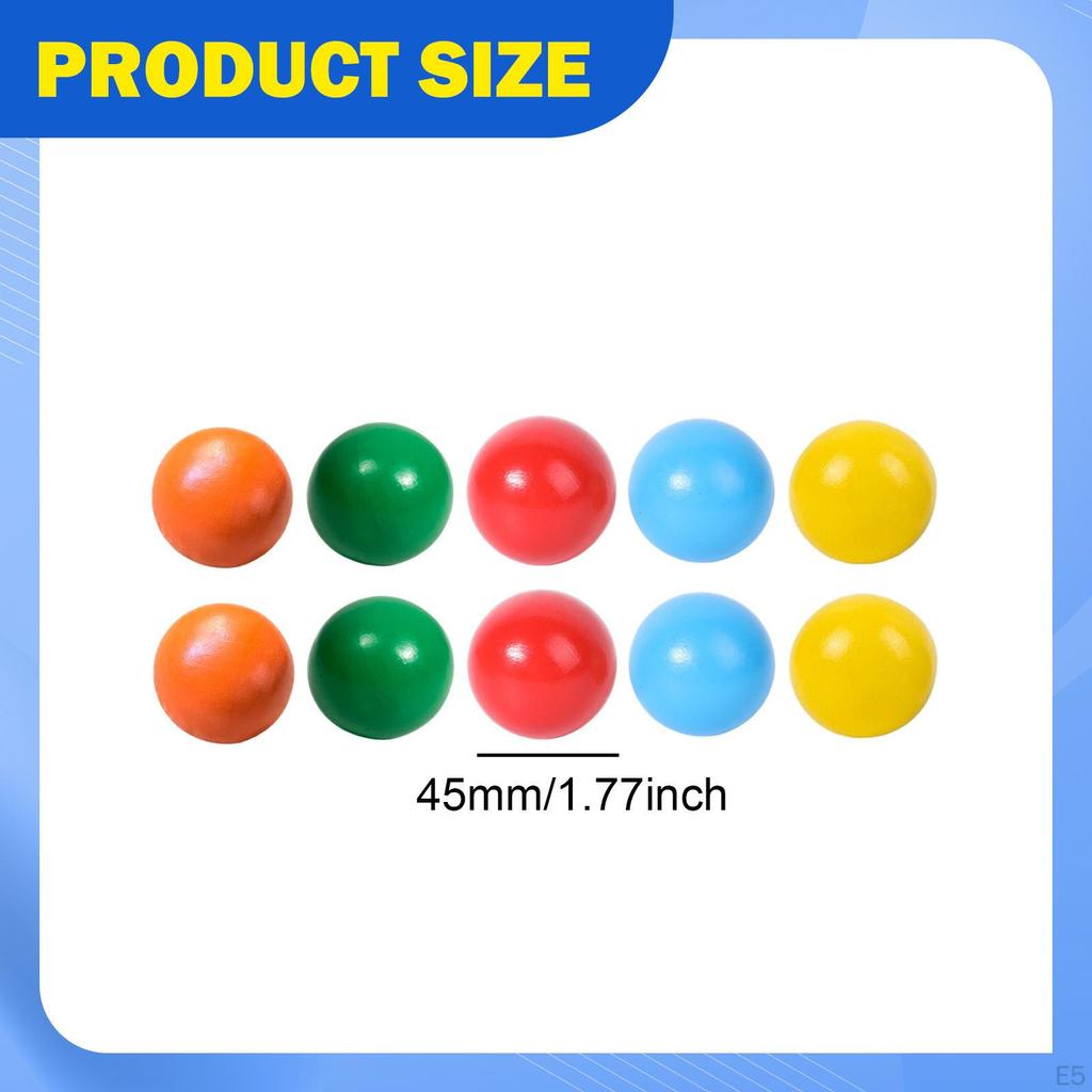 10 шт. Деревянные шарики Учебные материалы 4,5 см Игрушка для сортировки по цвету Игрушки для счета для мальчиков и девочек