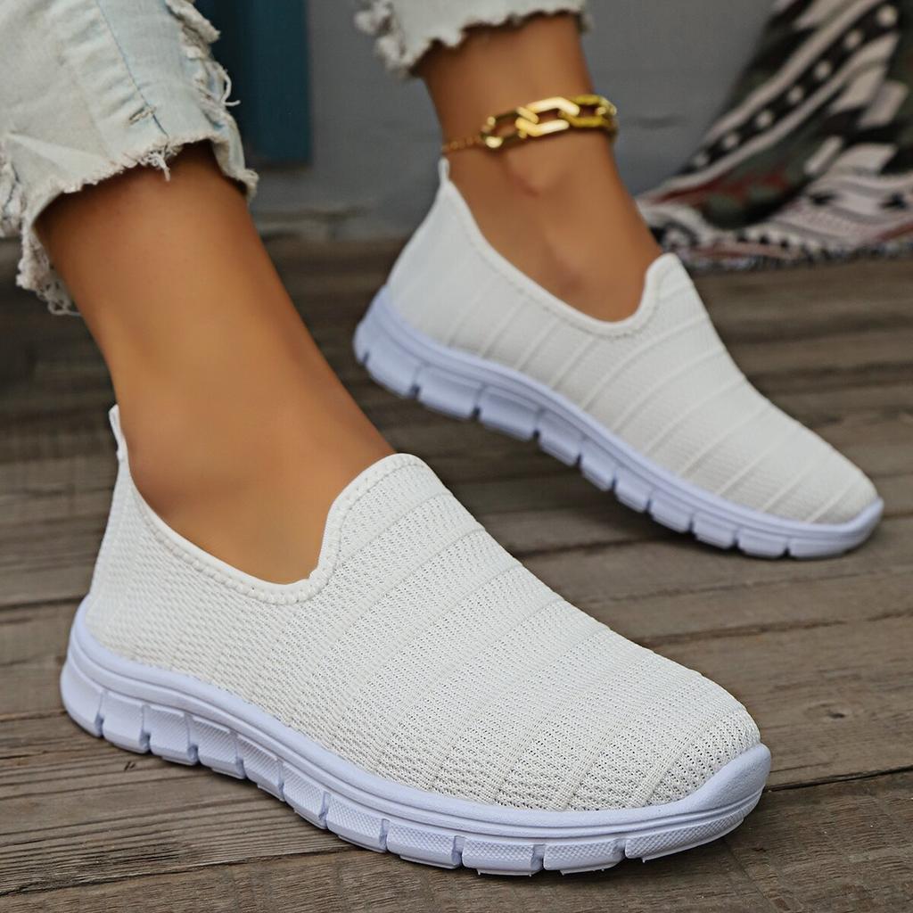 Fashion 2024Summer Sneakers Slip On Flat Shoe Women's Fashion Casual Loafers Walking Shoe Outdoor Mesh Soft Bottom Sports