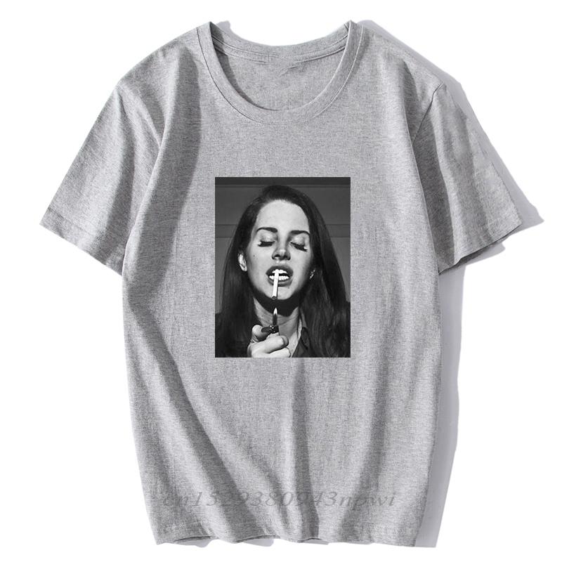 Aesthetic Lana Del Rey Sexy Cool Print Casual Funny Shirt White Top Tee High Quality O-Neck Summer Plus Size Harajuku T Shirt