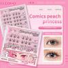 Comics Cat Style Glue-free False Eyelashes Simulation Curling Suitable For Beginners W-shaped Segmented Eyelashes