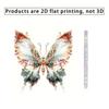 Acrylic Colorful Butterfly Hanging Decoration Home Indoor Christmas Tree Car Rearview Mirror 2D Flat Butterfly Ornament Pendant