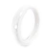 Кольцо дизайнерское "Минералия" белая керамика - 3 мм