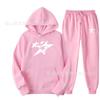 Direct supply Printed hooded sweater sweatpants set Loose casual men's sweater set Manufacturers have a large number of spot