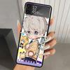 Чехол для телефона Samsung Galaxy Z Flip 7 6 5 4 3 Черный ZFlip7 ZFlip6 Flip5 Flip4 Flip3 5G с принтом 'Love And Deepspace Cute' из твердого ПК