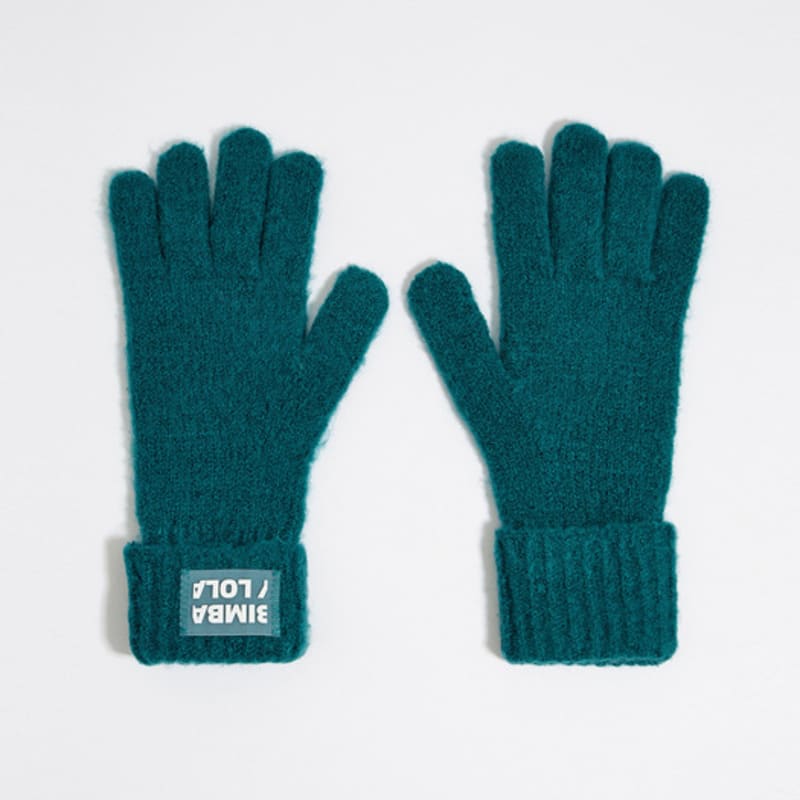 BIMBA Y LOLA [23FW] BIMBA Y LOLA Petrol Blue Knit Gloves B236AIG023GNB