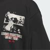 Adidas Баскетбольная футболка Anthony Edwards Series FW24 с принтом логотипа и круглым вырезом, с коротким рукавом, мужские топы, черного цвета IY1593