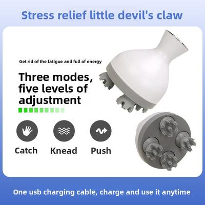 Новый массажер для головы питомца в виде кошачьей лапы, бытовой электрический разминающий вибрационный, зарядный массажер для кожи головы