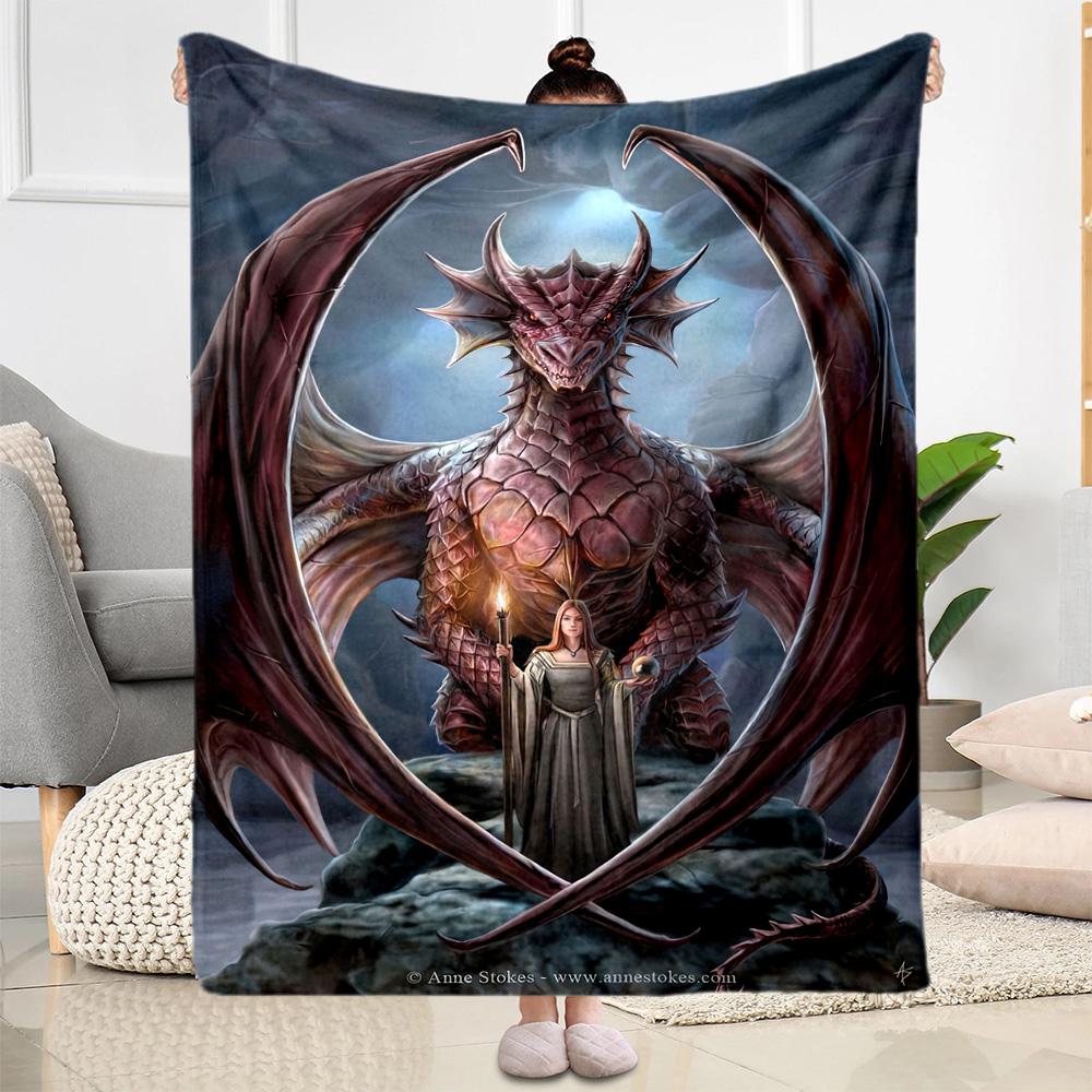 Gothic Style Blanket Ultra-Soft Perfect for Chair Livingroom Office for All Occasions Digital Print Suitable for Gifting Relatives and Friends