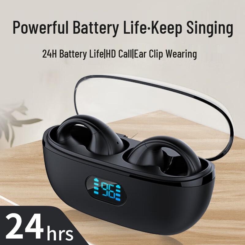 SayreLances G8 360-Degree Full-Tone Bluetooth 5.3 Ear-Clip Headphones