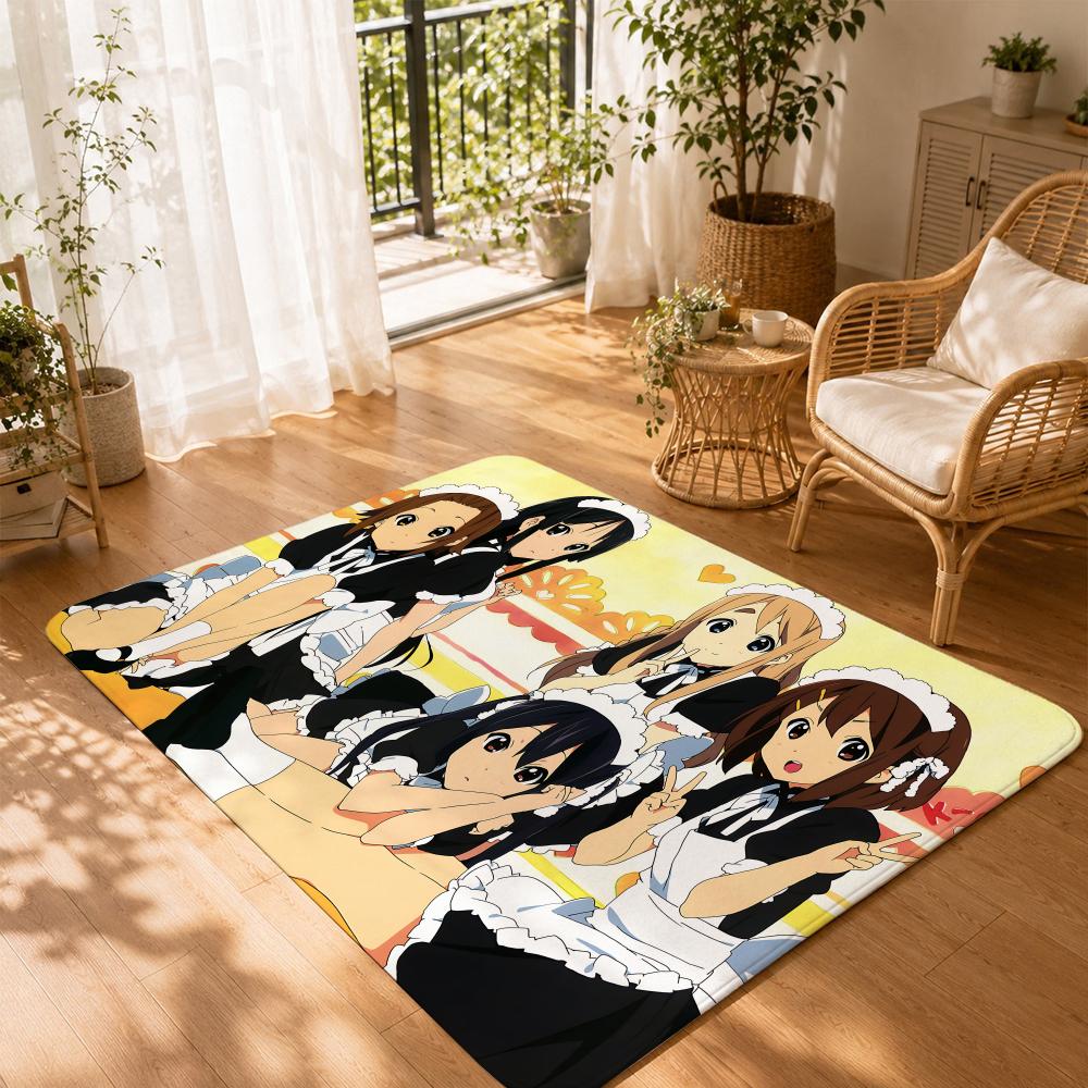 Музыкальное аниме в жанре slice-of-life K-On Коврик для пола Нескользящий Впитывающий коврик для пола Декоративный ковер для дома Ванной комнаты Спальни Прихожей
