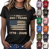США 250-летие Женские топы с длинным рукавом Рубашки с длинным рукавом для женщин Футболка с длинным рукавом Женская одежда с длинным рукавом для женщин