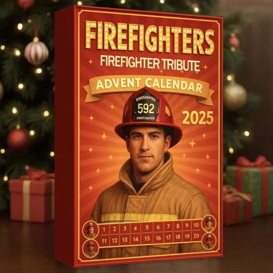 Yousheng Firefighter Tribute Advent Calendar Christmas Countdown Calendar with 24 Mini Firefighter Figurines Firefighter-Themed Xmas Advent Calendar