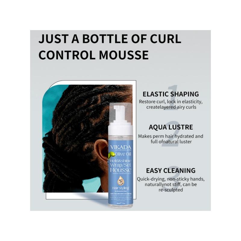 Set Foam Mousse 200 мл, улучшение свежести, контрольное масло, увлажнение, стойкий гель для волос, пузырьковый эластин