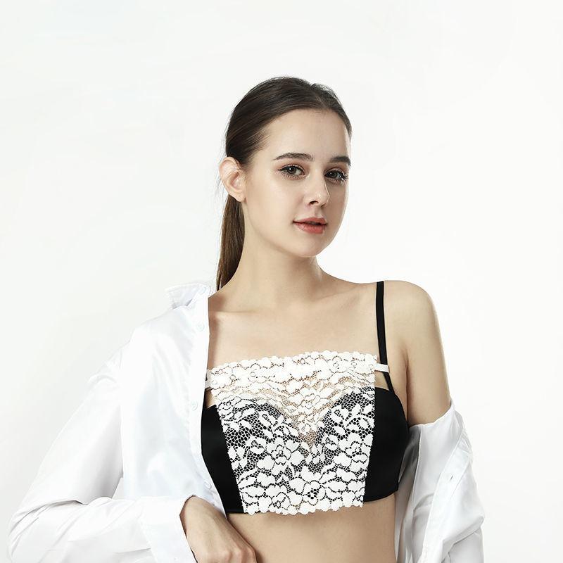 Vogue No Trace Lace Cover Underwear Short Style Undergarment Chest Cover Anti-Light Undergarment Inner Covering Bra Accessories Wrap Chest Invisible