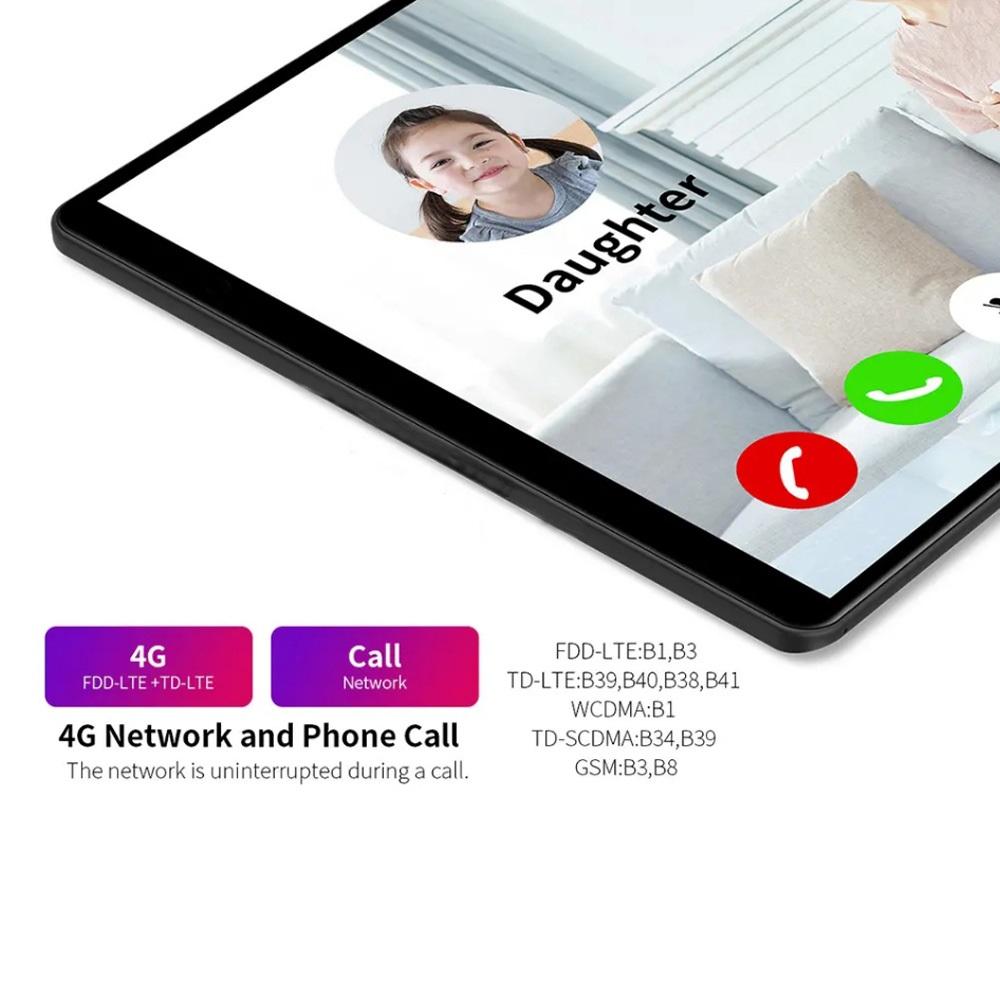 BDF P10 HD 4G LTE Телефонный звонок 10,1 дюйма Восьмиядерный 8 ГБ ОЗУ 64 ГБ ПЗУ Планшетный ПК с ОС Android 12