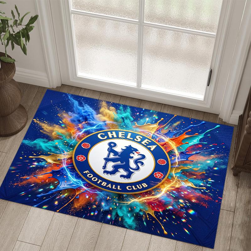 Дизайн Chelsea FC Хрустальный Велюровый Ковер Уютный Не?Нескользящий ковер с принтом для спальни, гостиной, прихожей
