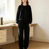 Women's Trendy Loose Drop Shoulder Hoodie & Wide Leg Sweatpants Set - Autumn/Winter Collection