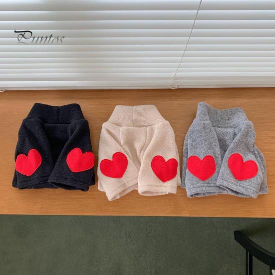 Pet Pullover Fashionable Love Pattern Dog Shirt Comfortable Warm Cat Two-Legged Clothing Pet