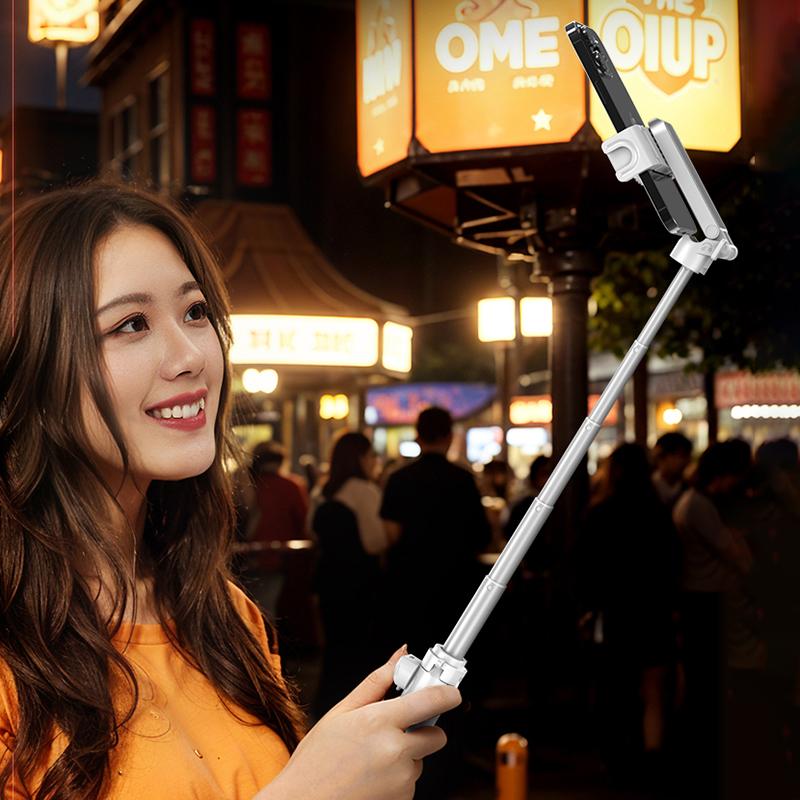3-в-1 Портативный держатель для телефона, штатив, селфи-палка со съемным беспроводным пультом, USB-зарядка для съемки в горизонтальной и вертикальной ориентации