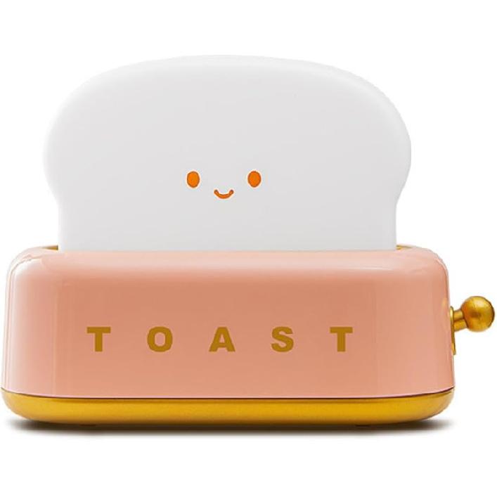 Toast Night Lamp, Toaster Kids Night Light for Bedroom Decoration, Cute Nursery Night Light Rechargeable, LED Night Light with Timer and Brightness