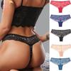 Women's Sexy Lace Thongs Panty Low Waist Underwear Cute Bow G-string
