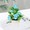 Fake Potted Plant Vibrant Color Artificial Rose Bonsai Fade-resistant Realistic Simulated Plant for Home Decoration