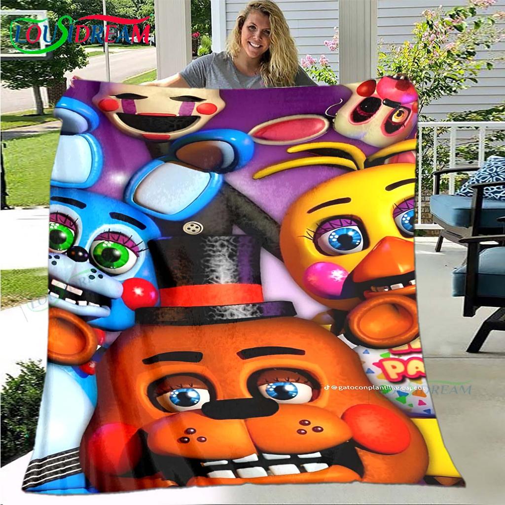 Горячие Персонажи Ужасов Узор Фланелевый Тонкий Плед Портативный Домашний Дорожный Офисный Плед для Игр во Время Обеденного Перерыва Подарок на День Рождения