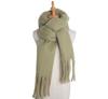 European and American Style Women's Solid Color Shawl Autumn Winter Long Tassel Scarf Thicken Warm Pashmina