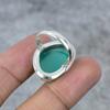Green Chalcedony Gemstone Handmade 925 Sterling Silver Jewelry Ring Size 9 M-253