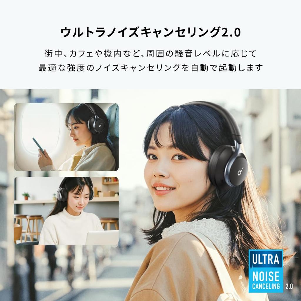 Anker Soundcore Space One Беспроводные Наушники с Шумоподавлением До 55 Часов Воспроизведения Музыки Аудио Совместимость Поддержка Multipoint Режим Окружающего Звука Синий