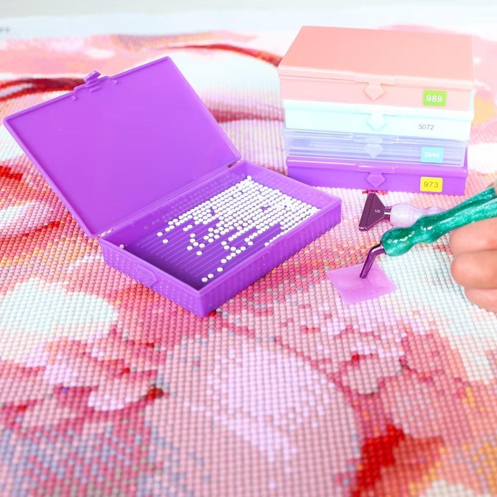 Embroidery Flip Top Diamond Painting Tray Diamond Painting Bead Sorting Trays for Nail Art