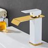 Tuqiu Gold and Black Смеситель для ванной комнаты Водопадный кран Смеситель для раковины Смеситель для раковины Смеситель для горячей и холодной воды
