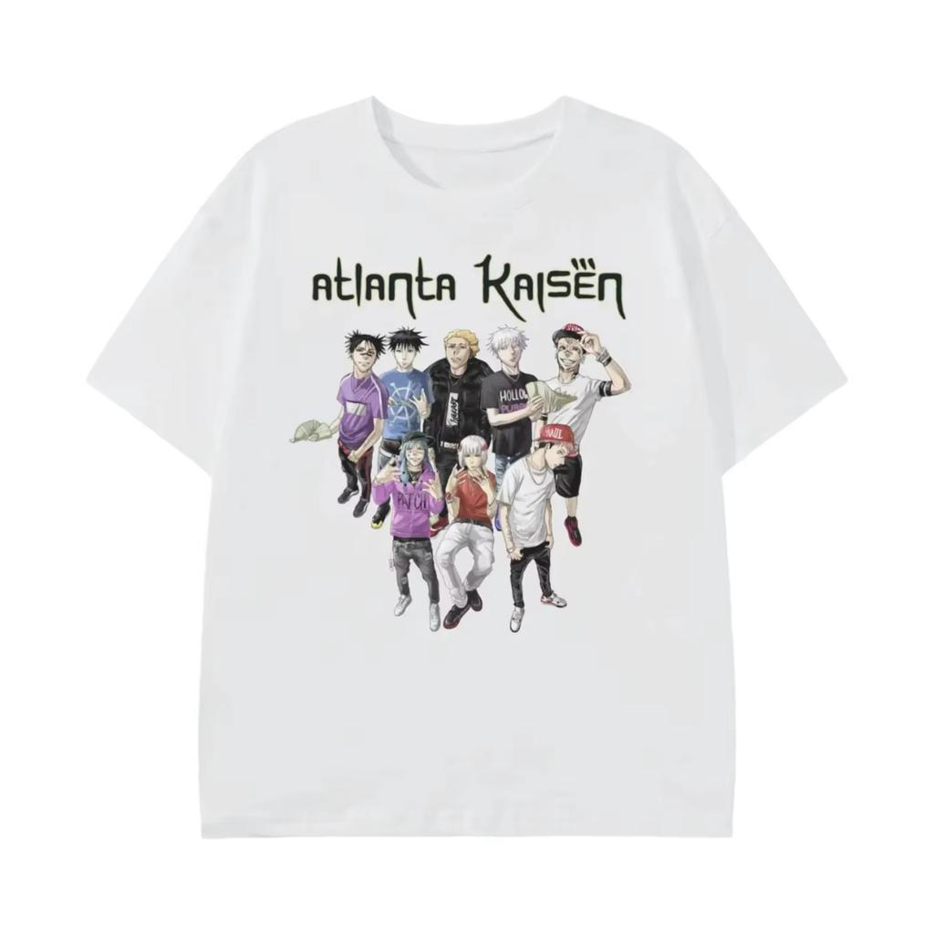 New Hot Sale Atlanta Kaisen Cursed Tale Trendy Graphic T Shirts Y2K Men Women Harajuku Round T-shirts Trendy Streetwear for Daily Looks