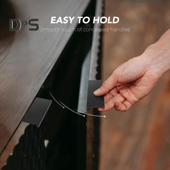 4 шт. скрытые ручки для шкафа, полированная поверхность, простая установка, невидимые ручки для мебели, ручки для шкафа