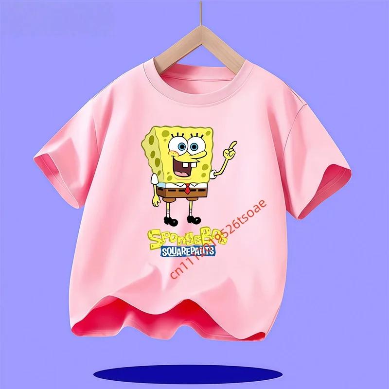 New SpongeBob SquarePants Childrens TShirt Casual Daily Comfortable Breathable for Boys and Girls