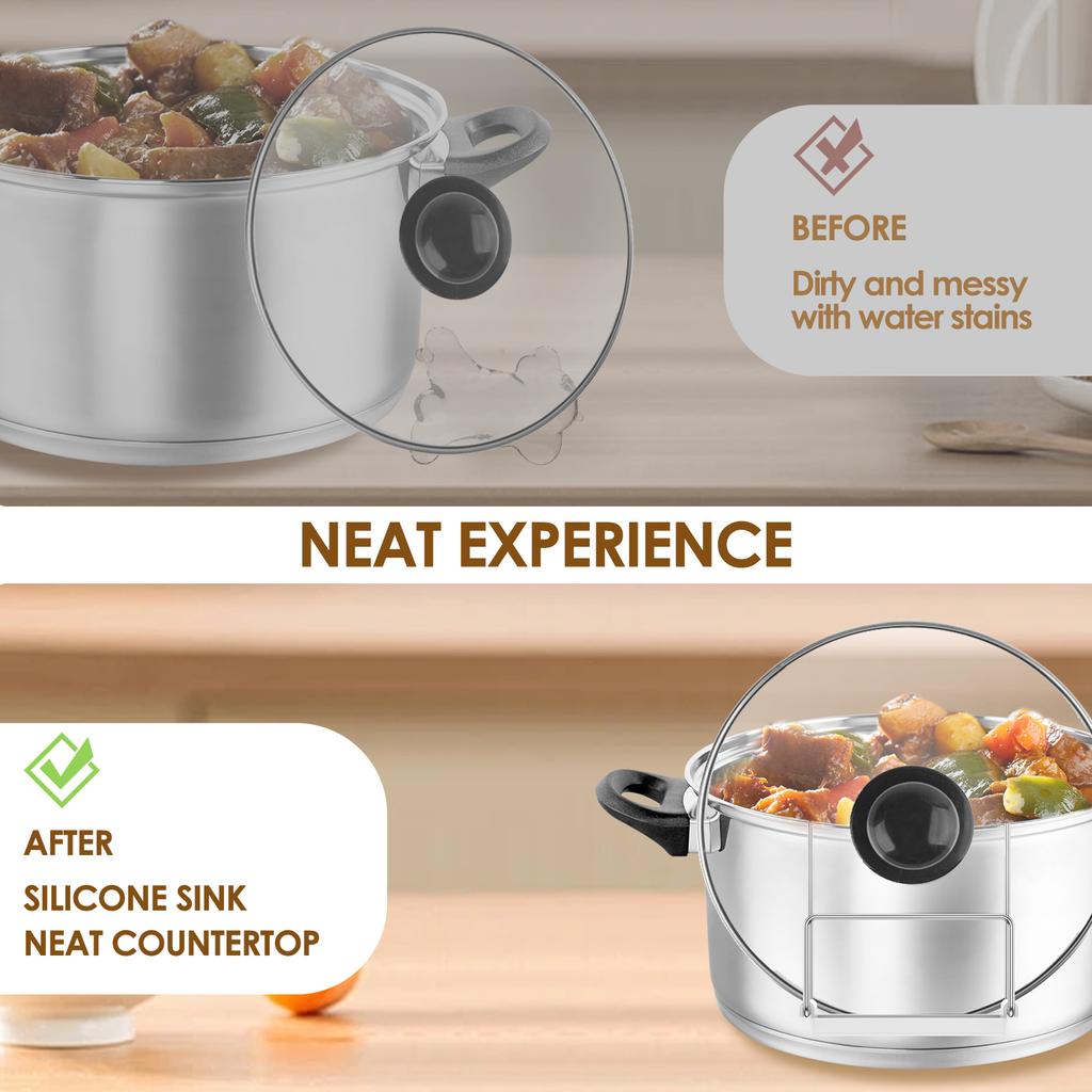 2 шт. Держатель крышки для мультиварки, кухонный держатель крышки для кастрюли, органайзер для крышек кастрюль, подставка для крышек кастрюль из нержавеющей стали с силиконовой подставкой