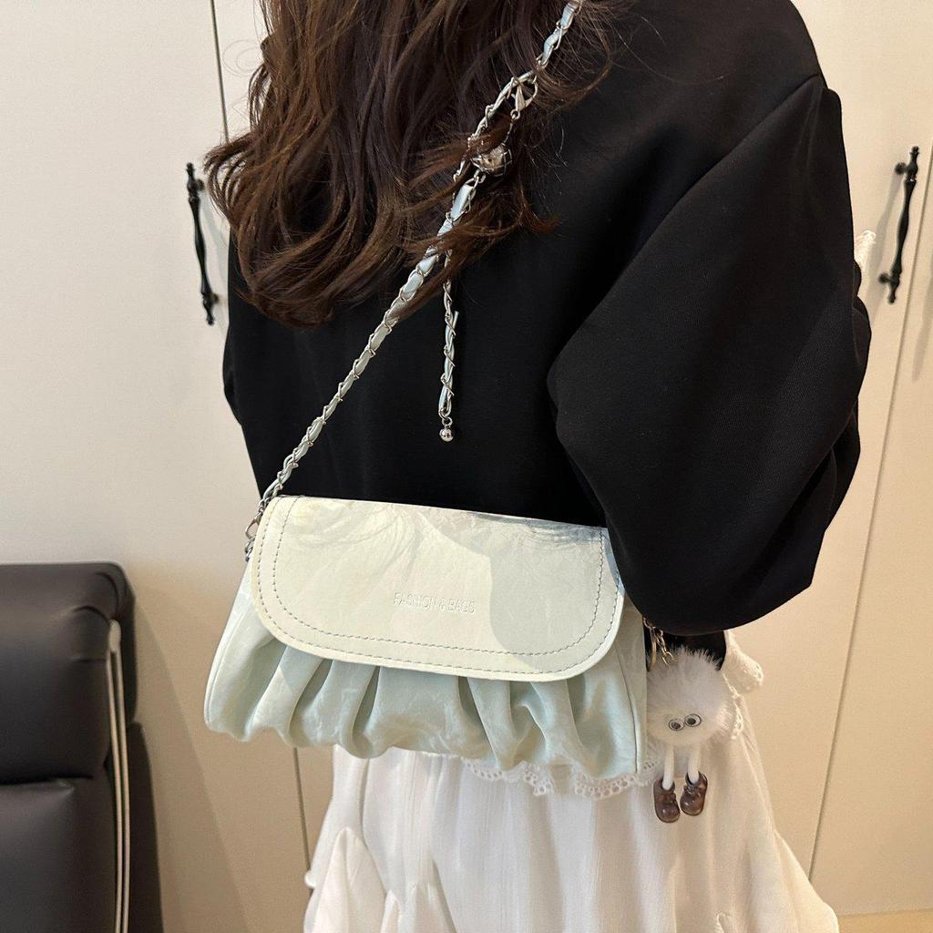 Женская летняя сумка через плечо на цепочке в форме облака, нишевый дизайн, 2025
